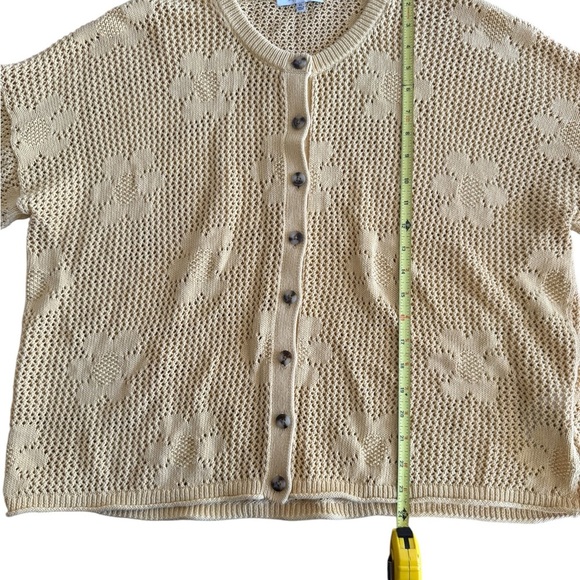 NWT Madewell Floral Open-Stitch Cardigan Sweater - Picture 4 of 7